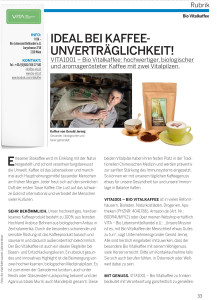 VITA1001 - Bio Vitalkaffee im Guide Wohlfühlen in der Tageszeitung diePresse am 30.03.2017 