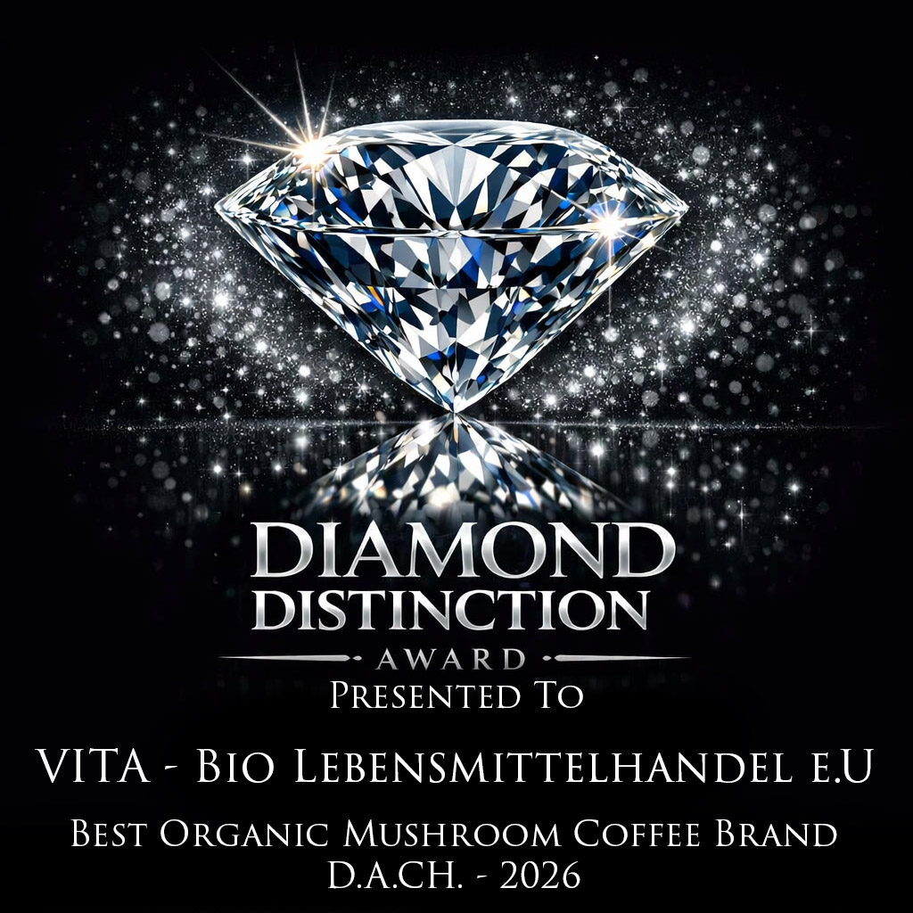 Diamond Distinction Award 2026 – Best Organic Mushroom Coffee Brand D.A.CH