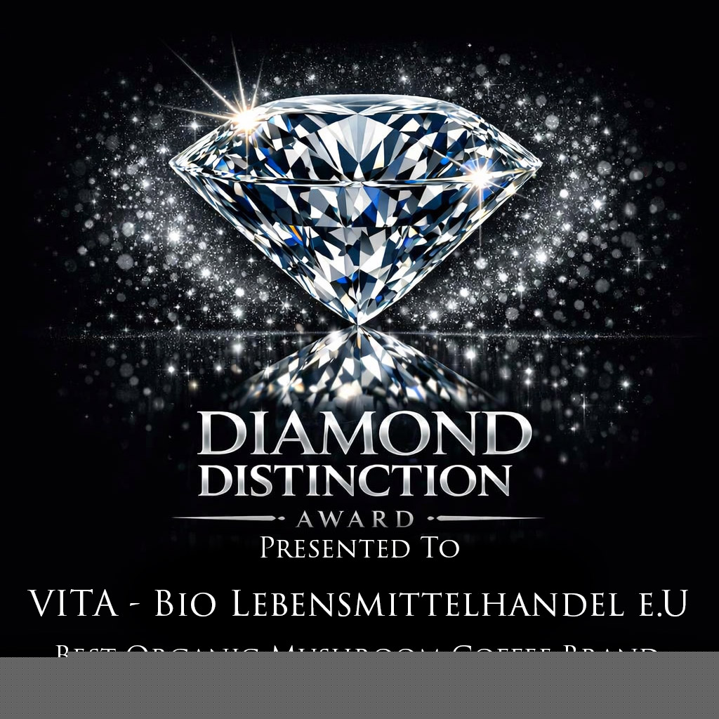 Diamond Distinction Award 2026 – Best Organic Mushroom Coffee Brand D.A.CH